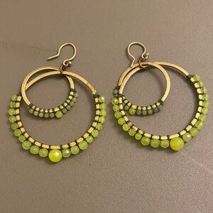 Chan Luu Gold Vermeil with Lemon Quartz Hoop Earrings